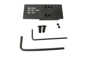 Image of ADE Advanced Optics Optic Mount Plate, Ruger SR9, SR9c, SR40, SR40c, and SR45 Pistols, Black, Ruger SR9 Plate