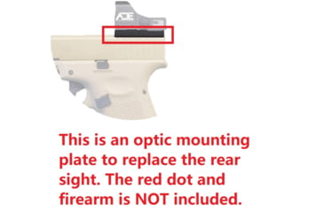 Image of ADE Advanced Optics Optic Mounting Plate/Smith &amp; Wesson Shield/MP2.0/Spike/Nuwa, Shield RMSc/RMS/Sig Romeo Zero/Holosun HS407K/HS507K, Black, SF1