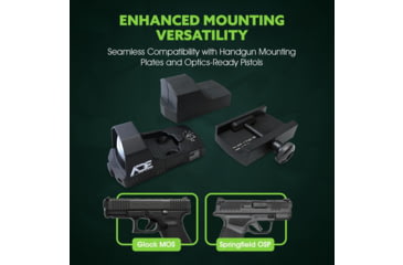 Image of ADE Advanced Optics RD3-006 1x Reflex Green Dot Sight w/SAR9 Optic Mount Plate