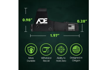 Image of ADE Advanced Optics RD3-006 1x Reflex Green Dot Sight w/SAR9 Optic Mount Plate