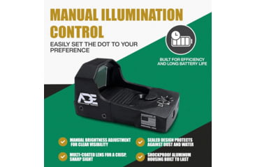 Image of ADE Advanced Optics RD3-006X 1x Reflex Green Dot Sight w/Springfield XD, MOD.2 Optic Mount Plate