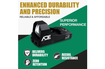 Image of ADE Advanced Optics RD3-006x 1x Reflex Green Dot Sight w/D1 Rear Optic Mount Plate