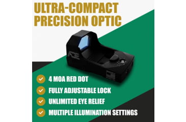 Image of ADE Advanced Optics RD3-006x 1x Reflex Green Dot Sight w/D1 Rear Optic Mount Plate