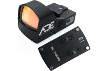 Image of ADE Advanced Optics RD3-009 1x Reflex Red Dot Sight w/Mouting Plate 1911 Colt G/Standard Rear Sight&amp;Picatinny Rail