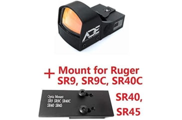 Image of ADE Advanced Optics Motion Awake RD3-009 1x Reflex Red Dot Sight w/Ruger SR9 Optic Mount Plate