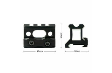 Image of ADE Advanced Optics Riser HIGH Red Dot Sight Mount, Trijicon RMR/SRO, Swampox Kingslayer/Liberty/Justice, Black, PicatinnyCowi tnessMount