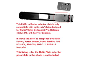 Image of ADE Advanced Optics RMSc to Doctor Converter Adapter Plate, Black, HM16