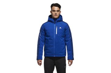 Image of Adidas Terrex 3-Stripe Down Hoodie - Men's, Col. Royal/Col. Royal, 2XL, DM1966-2XL