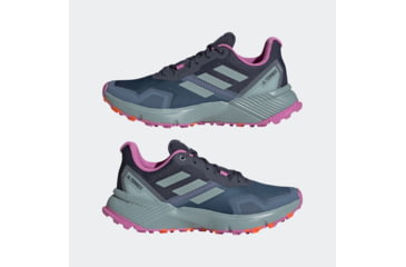Image of Adidas Terrex Soulstride Trailrunning Shoes - Womens, Wonder Steel/Magic Grey Met/Pulse Lilac, 9, GZ4079-9