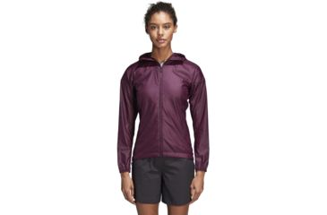 Image of Adidas Terrex Agravic Alpha Shield Hoodie, DQ - Womens, Red Night, Medium, DQ1511-M