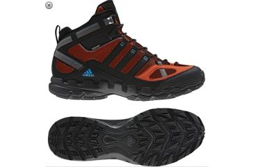 Image of Adidas Terrex AX 1 Mid GTX Boot - Men's-8 US-High Energy/Black/Sharp Blue