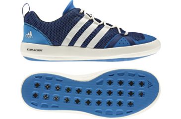Image of Adidas Terrex Boat Lace Shoes - Men's-8 US-Dark Blue/Chalk/Bright Blue
