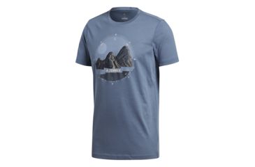 Image of Adidas Terrex Compass Men's Tee, Raw Steel, Extra Large, CV6174-XL