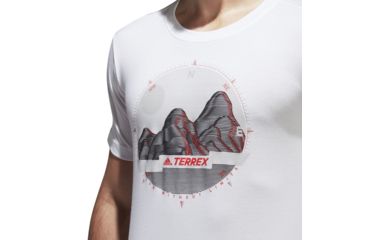 Image of Adidas Terrex Compass Men's Tee, White, 2XL, CV6173-2XL