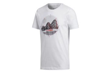 Image of Adidas Terrex Compass Men's Tee, White, 2XL, CV6173-2XL
