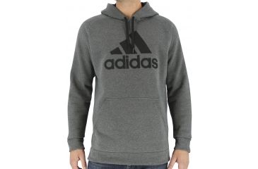 Image of Adidas Terrex Cotton Pullover Core - Men's-Dark Grey Heather/Black-X-Large