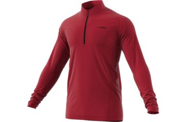 Image of Adidas Terrex Demo, Tracerocker 1/2 Zip - Men's, Active Maroon, Medium DZ5955-M-DEMO