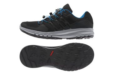 Image of Adidas Terrex Duramo Cross X Trail Running Shoe - Men's-Black/Solar Blue-Medium-13 US