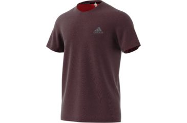 Image of Adidas Terrex Essentials Tech Men's Short Sleeve Tee, Maroon/Vivid Red, Large, AY0080-L