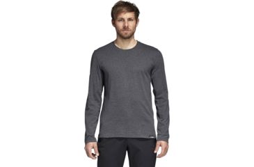 Image of Adidas Terrex Graphic Long Sleeve - Mens, Dark Grey Heather, Small, CY1777-S
