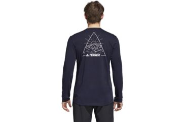 Image of Adidas Terrex Graphic Long Sleeve - Mens, Legend Ink, Medium, CY1776-M