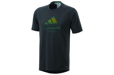 Image of Adidas Terrex Hiking Dri-Release Logo Tee - Men's-Dark Shale-Small
