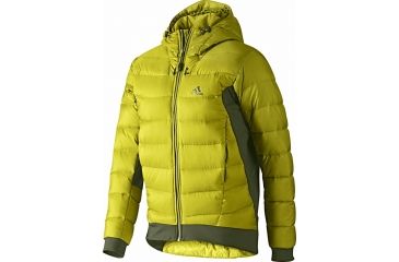 Image of Adidas Terrex Hiking Hybrid Down Jacket - Men's-Seaweed/Strong Olive-Small