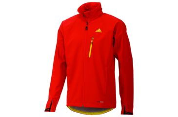 Image of Adidas Terrex Hiking/Trekking Soft Shell Jacket - Men's-Vivid Red-Small
