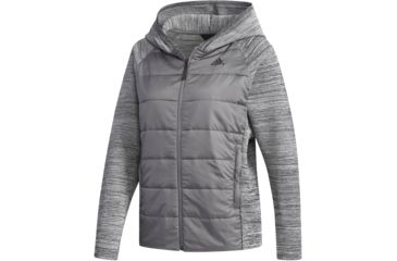 Image of Adidas Terrex Hybrid Hoodie - Womens, Dark Grey Heather, Extra Large, DM1953-XL