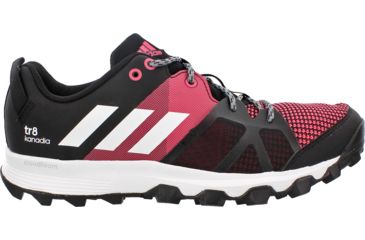 Image of Adidas Terrex Kanadia 8 Trail Running Shoe - Women's-Black/White/Pink-Medium-6.5