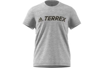 Image of Adidas Terrex Logo Tee - Mens, Medium Grey Heather, DT4159-DEMO