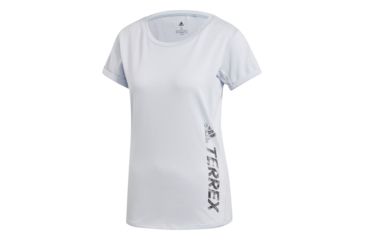 Image of Adidas Terrex Logo Tee - Women's, Aero Blue, DT4213-DEMO