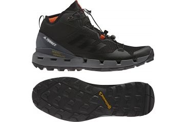 Image of Adidas Terrex Men's Terrex Fast Mid GTX-Surround Hiking Shoes, Black/Black/Vista Grey, 12.5 US, BB0948-12.5