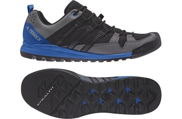 Image of Adidas Terrex Men's Terrex Solo Hiking Shoes, Black/Black/Blue Beauty, 6 US, CM7657-6