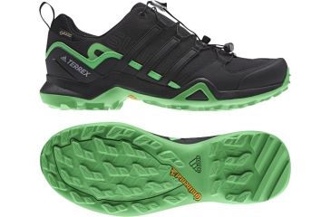 Image of Adidas Terrex Men's Terrex Swift R2 GTX Hiking Shoes, Black/Black/Energy Green, 10.5, CM7496-10.5