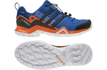 Image of Adidas Terrex Men's Terrex Swift R2 GTX Hiking Shoes, Raw Steel/Black/Orange, 6 US, CQ1942-6