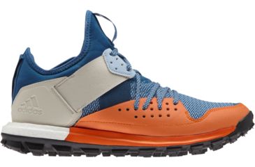 Image of Adidas Terrex Response Trail Boost Trail Running Shoe - Men's-Blue/Blk/Energy Orange-Medium-9.5