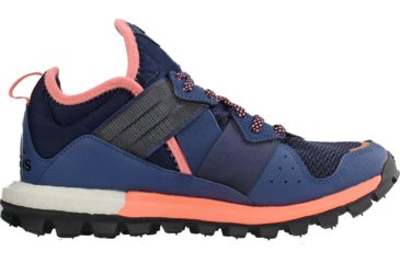 Image of Adidas Terrex Response Trail Boost Trail Running Shoe - Women's-Navy/Black/Sun Glow-Medium-7