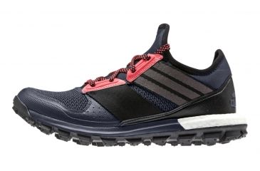 Image of Adidas Terrex Response Trail Boost Trail Running Shoe - Womens-Grey/Black/Red-Medium-11 US