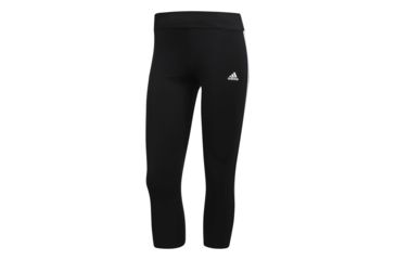 Image of Adidas Terrex Response Women's 3/4 Length 2-Stripe Tight, Black/White, Large, CF5478-L