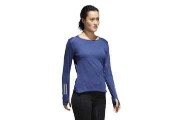 Image of Adidas Terrex Response Women's Long Sleeve Tee Shirt, Noble Indigo, Large, CF2120-L