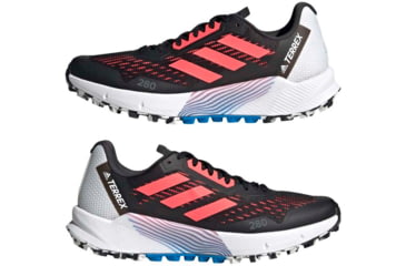 Image of Adidas Terrex Agravic Flow 2 Trail Running Shoes - Womens, Core Black/Turbo/Blue Rush, 6, H03190-6