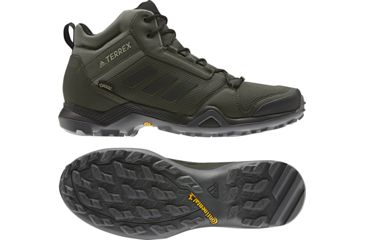 Image of Adidas Terrex AX3 MID GTX, Night Cargo/Black/Raw Khaki, 10, BC0469-10