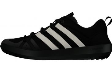 Image of Adidas Terrex Climacool Boat Lace Watersport Shoe - Men's-Black/Black/White-Medium-10.5