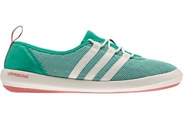 Image of Adidas Terrex Climacool Boat Sleek Watersport Shoe - Women's-Green/Chalk/Pink-10