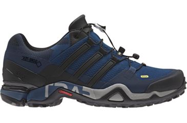 Image of Adidas Terrex Fast R GTX Hiking Shoe - Men's-Tech Steel/Black/Navy-Medium-11.5