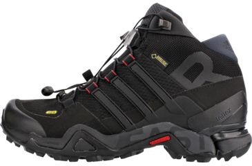 Image of Adidas Terrex Fast R Mid GTX Hiking Boot - Women's-Black/Dark Grey/Power Red-Medium-9.5
