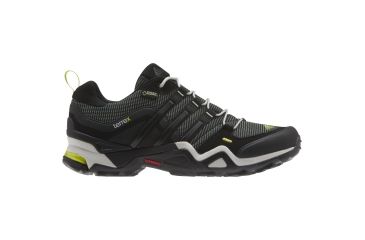Image of Adidas Terrex Fast X GTX Hiking Shoe - Men's-Carbon/Black/Scarlet-Medium-10.5 US