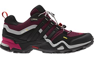 Image of Adidas Terrex Fast X GTX Hiking Shoe - Women's-Grey/Black/Teal-6 US