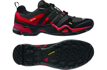 Image of Adidas Terrex Fast X GTX Shoe - Men's-8 US-Sharp Grey/Black/Vivid Red